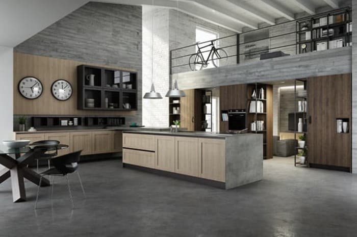 cucina-in-legno-moderna-con-soppalco