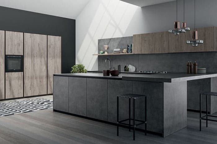 cucina-moderna-colore-grigio-scuro