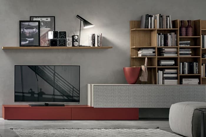 mobile-soggiorno-piano-tv-colore-rosso